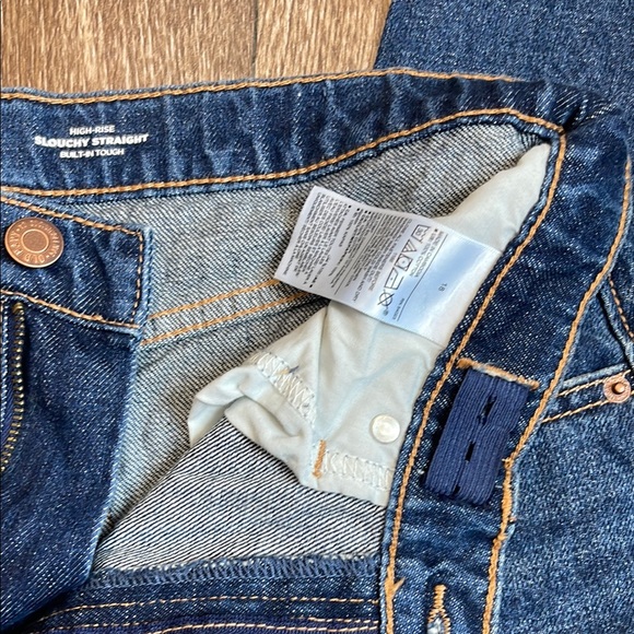 Old Navy High Rise slouchy straight Blue Denim Jeans - Picture 6 of 7